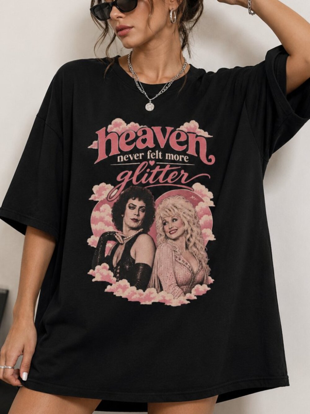 Heaven Never Felt More Glitter Tim Curry Graphic Tee